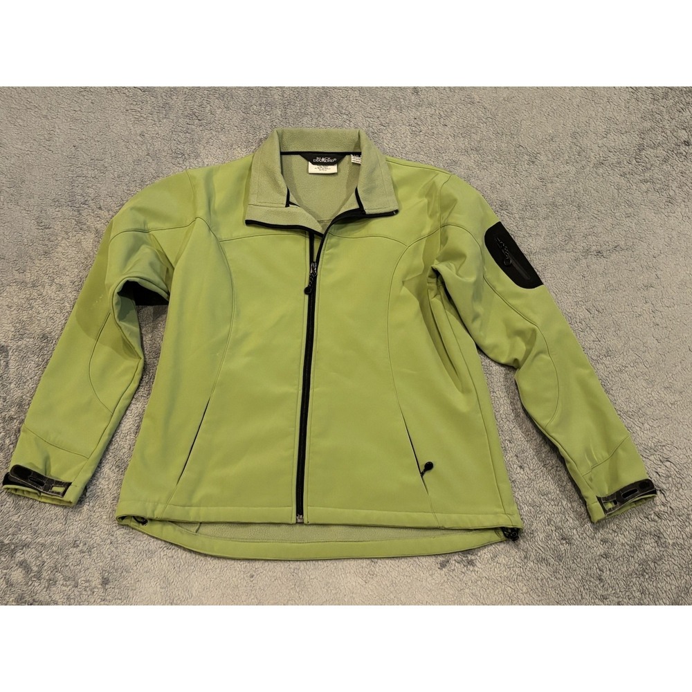 Black Diamond Jacket Womens Large Green Full Zip Windstopper Soft Shell Outdoor